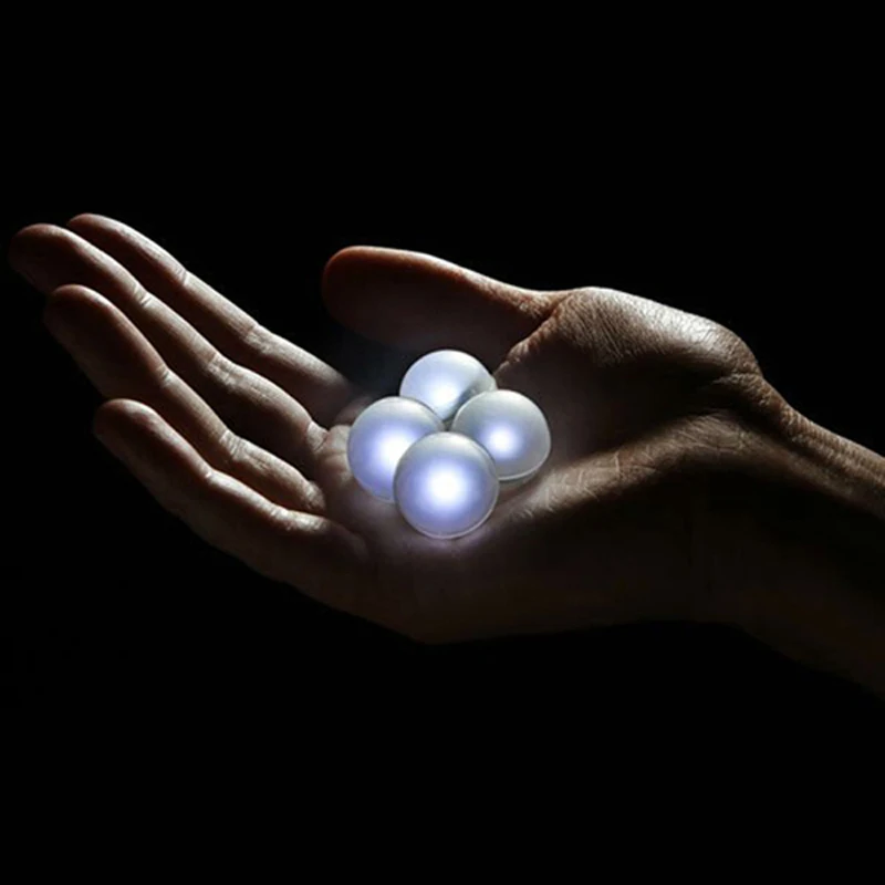 12 шт./лот плавающий Мерцание светодиодный фея жемчуг шар светильник Красочный