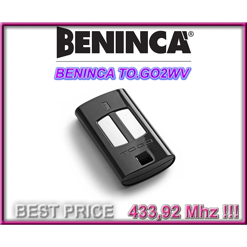 5 шт. замена пульта дистанционного управления для BENINCA TO.GO2WV пульт 433 92 МГц