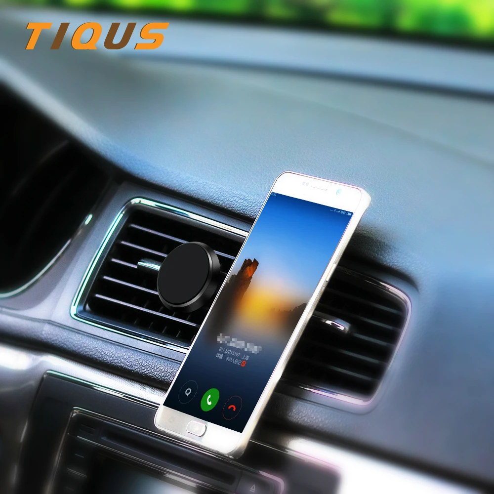 TIQUS магнитный автомобильный держатель для телефона для iPhone, samsung, Xiaomi, универсальный магнитный держатель на вентиляционное отверстие, автомобильный держатель, подставка для мобильного телефона