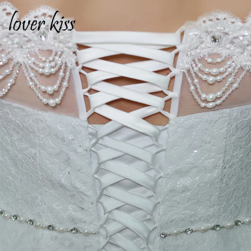 Любовник Поцелуй Vestido De Noiva 2021 блеск с украшением в виде кристаллов круглый вырез