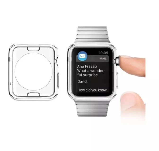 Чехол для часов Apple серия 3 1 2 38 мм 42 40 44 ТПУ мягкий прозрачный защитный Невидимый
