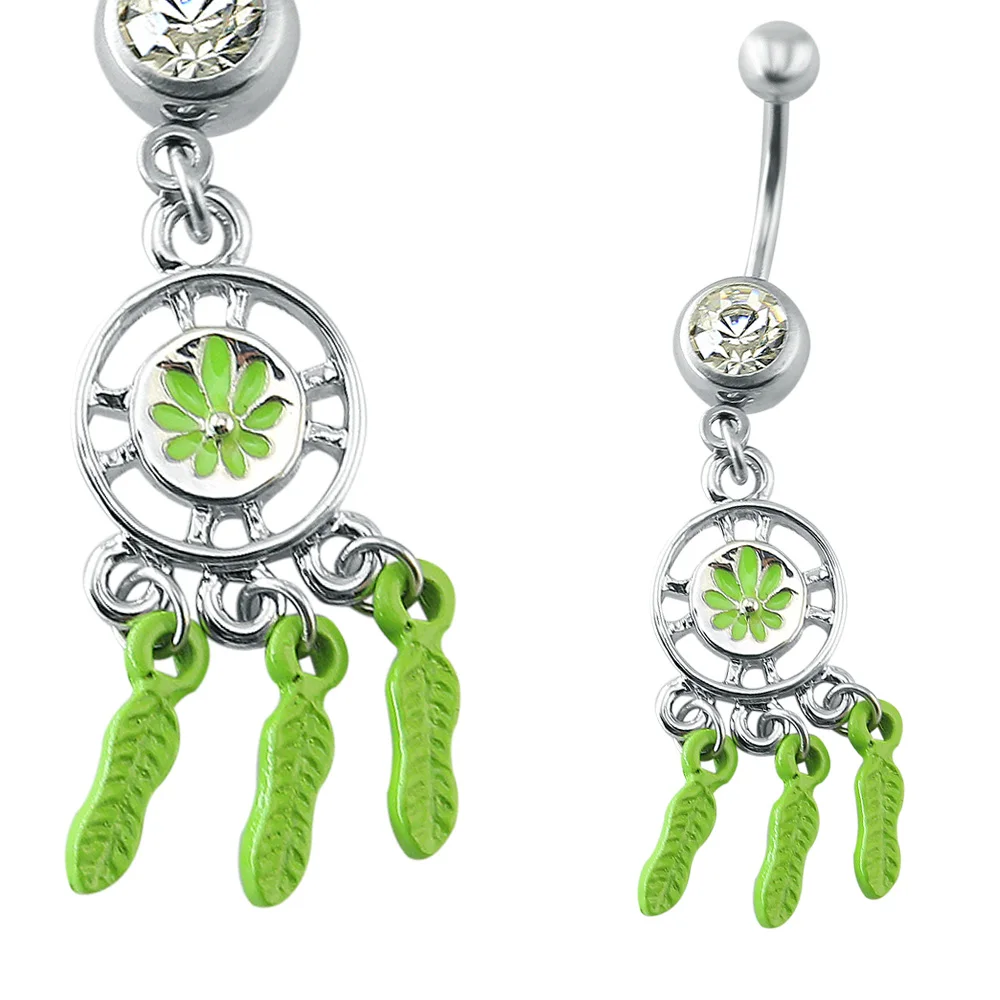 1 шт. пирсинг серьги для живота в пупке Ловец снов кольцо пупка ювелирные изделия