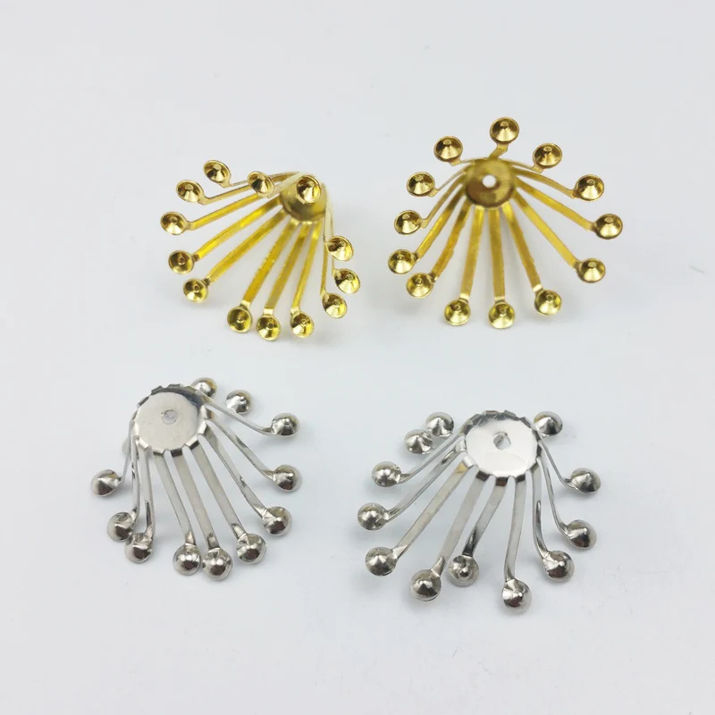 50pcs 15x22mm Filigree flower Wraps Metal Charms For Embellishment Scrapbook DIY Jewelry Craft ear accessories | Украшения и