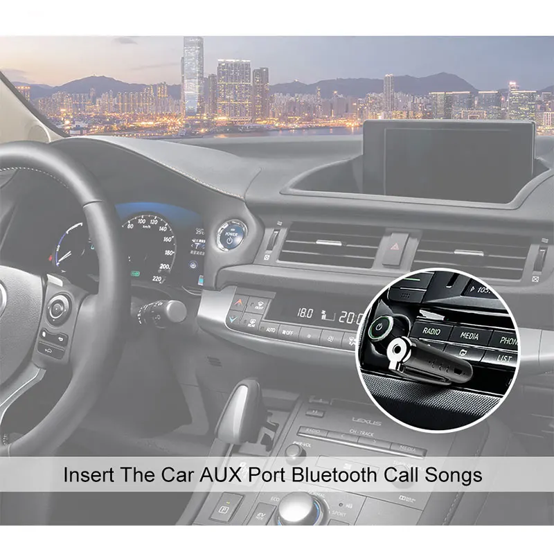 Junsun Bluetooth Pens Car Receiver AUX Speaker Audio Companion Wireless Hands free Receive Call | Автомобили и мотоциклы