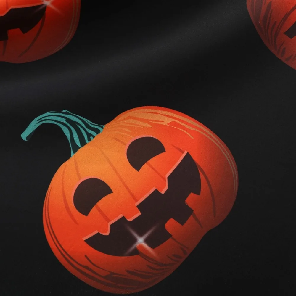 

2019 Halloween Dress Women Pumpkin Devil Print Vintage Party Dress Autumn High Waist Long Sleeve Halloween Costumes for women