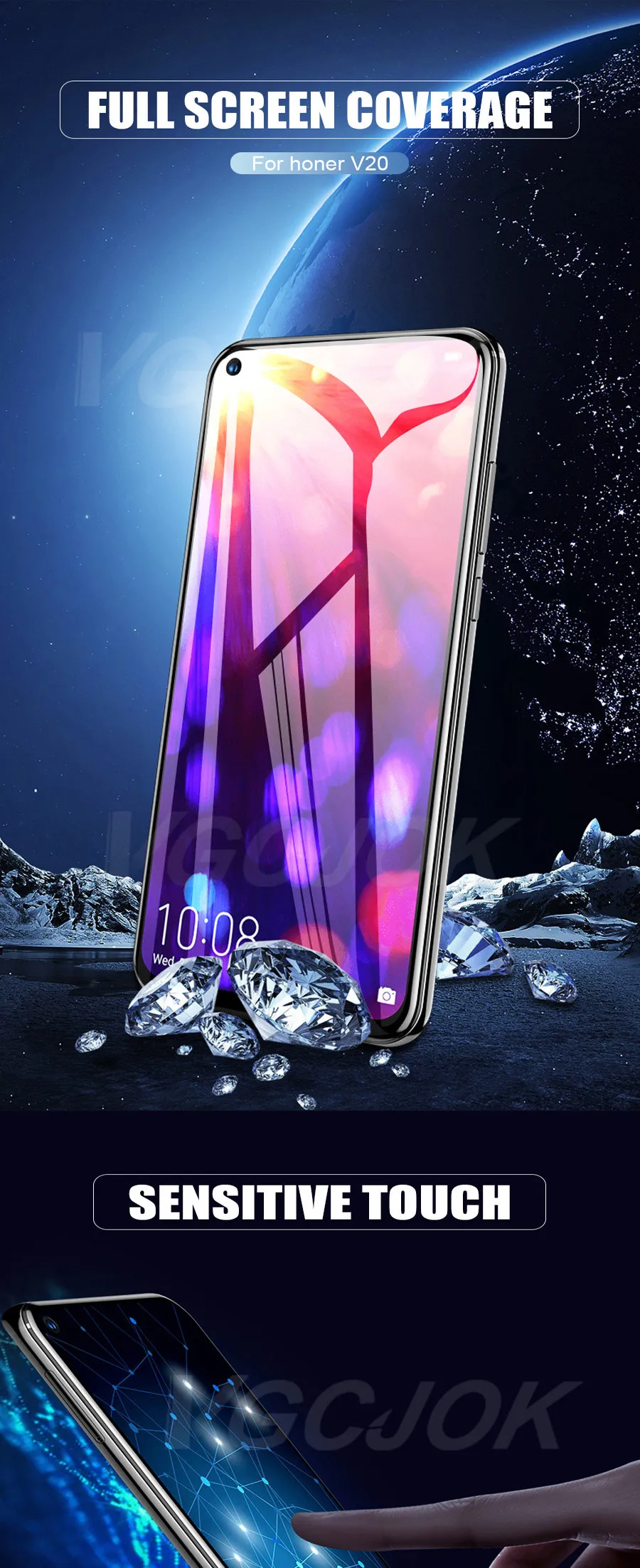 11D полностью клеящееся закаленное стекло для huawei Nova 4 Nova4 Защитная пленка для huawei Honor V20 View 20 View 20 защитное стекло