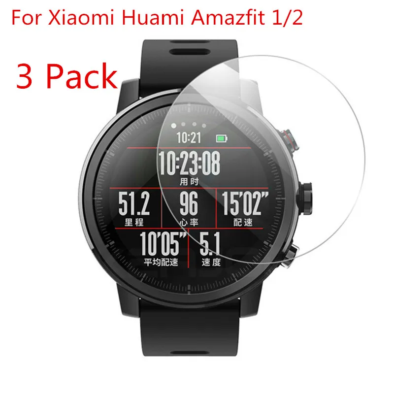 Не закаленное стекло) 3 упаковки для Xiaomi Huami Amazfit Stratos Sports Smartwatch 2 2S прозрачная Защитная мягкая пленка