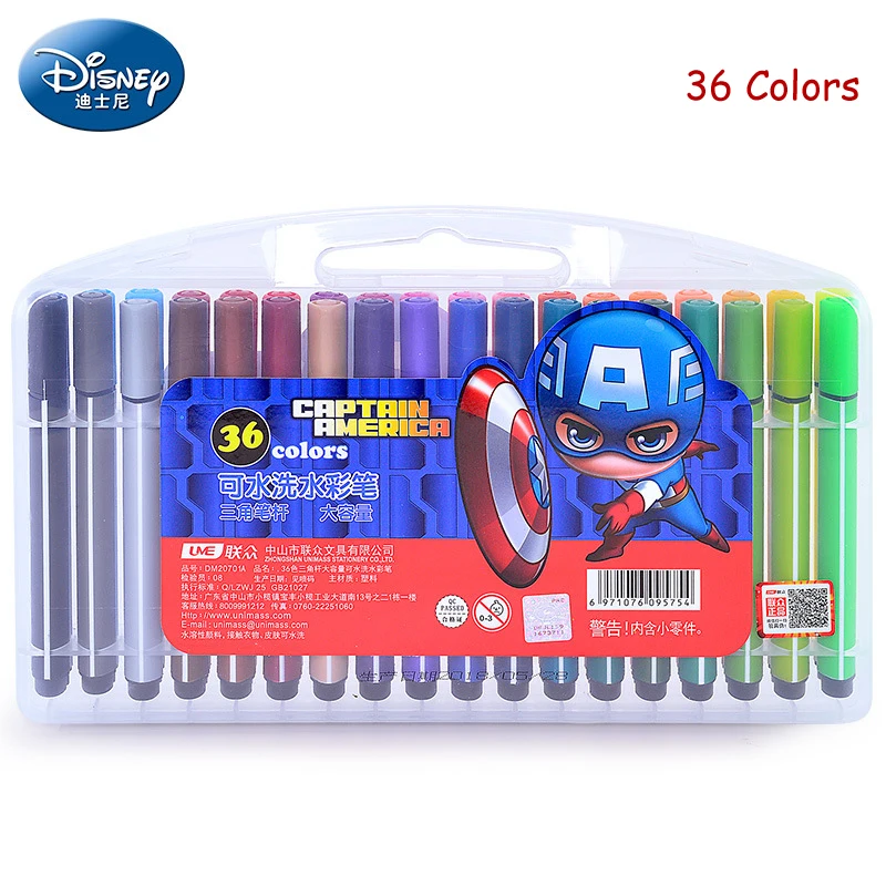 36 Colors captain Оригинальные маркеры Диснея, ручки-щетки для рисования, маркерная ручка, мультяшная замороженная Анна, Эльза, Микки Маус, художественные принадлежности, подарок - Цвет: 36 Colors captain