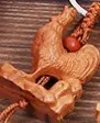chicken Резная деревянная стерео Пряжка для ключей, подарок, подвеска с двенадцатью зодиакальными драконами и тигром для PEUGEOT 206 207 307 308 407 508 - Название цвета: chicken