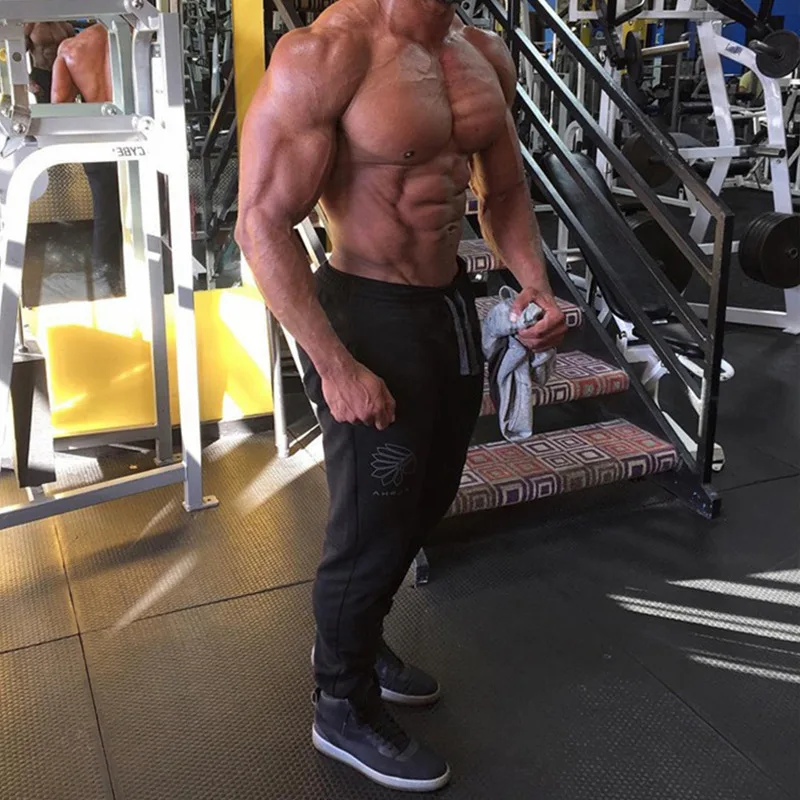 Спортивные штаны для бега спортивные мужчин хлопковые повседневные фитнеса