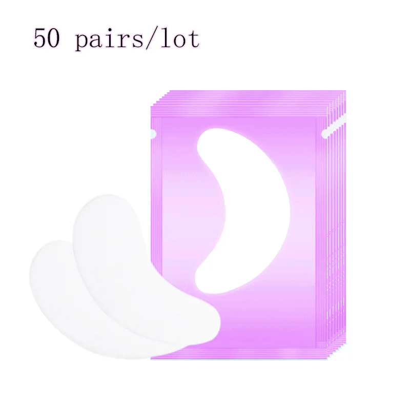 50pair eye sticker Накладки для глаз 10/50 накладки для ресниц без ворса накладки для наращивания ресниц принадлежности для наращивания ресниц профессиональные инструменты - Цвет: 50pair eye sticker