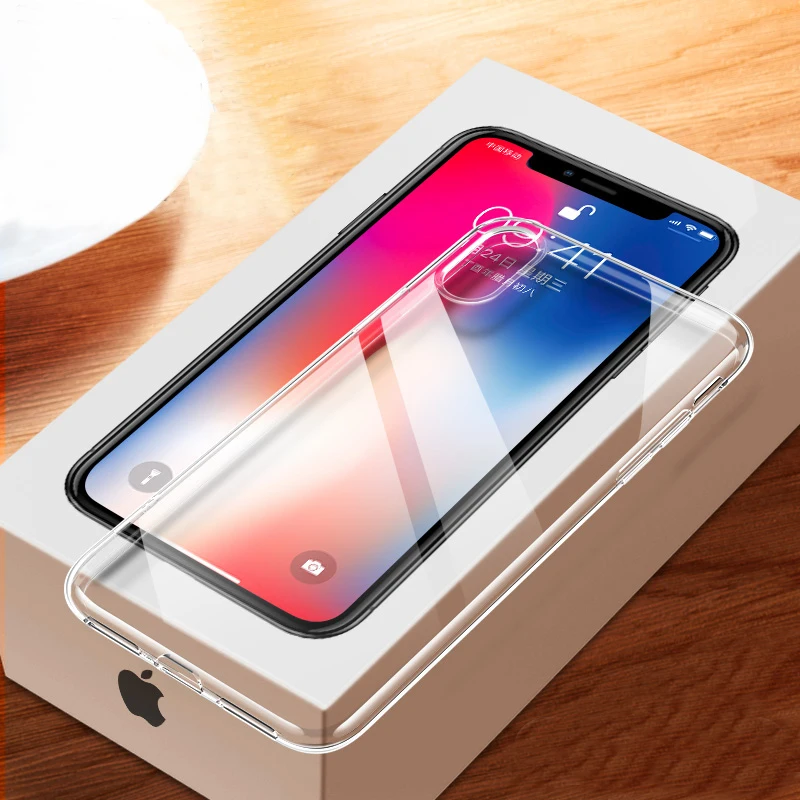 WeiFaJK чехол для телефона для iPhone 8 7 Plus X чехол Роскошный силиконовый прозрачный мягкий TPU чехол для iPhone 6 6s 7 8 XS Max чехол s сумки - Цвет: Прозрачный