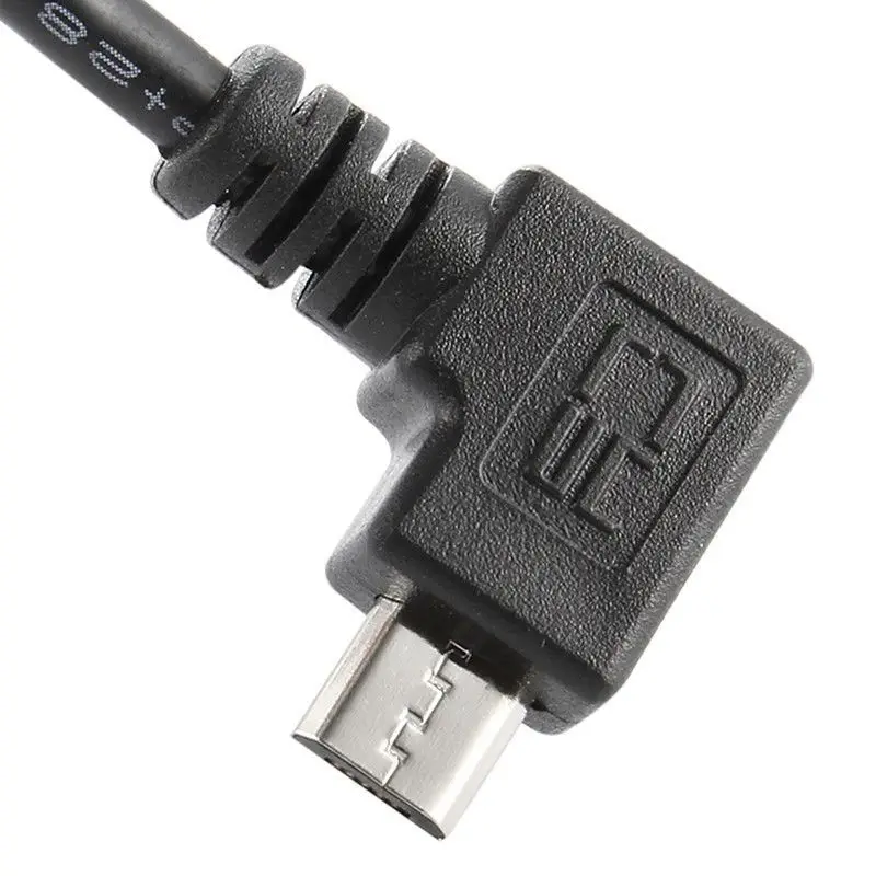 Фото Левый угловой 90D Micro-USB OTG к стандарту USB B Тип принтер сканер HD кабель DG №3