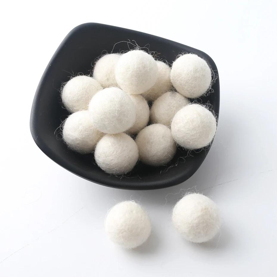 20 шт. мм Рождественский Шарик из шерстяного войлока шерсти Pom Poms Безопасный и
