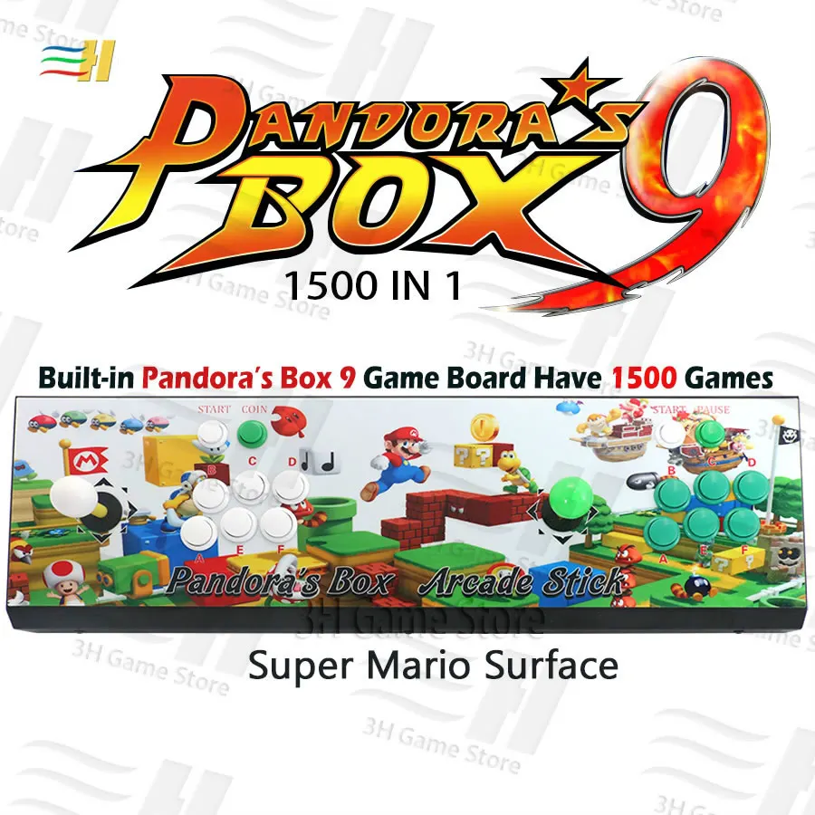 Новинка Pandora box 9 аркадная игровая консоль 1500 В 1 видео игра HDMI VGA usb джойстик для ПК ps3 tv pacman pandora's box 5S 6s 7
