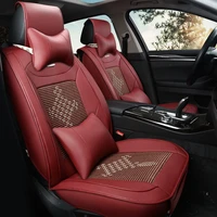 ice silk and leather car seat cover for honda civic 2018 accord 2003 2007 crv element freed covers for car seats car styling