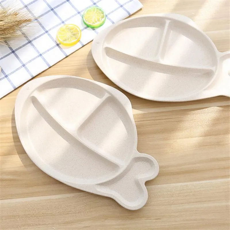 Ctree творческий простой разделения тарелку рыбы милые животные Еда фрукты блюдо