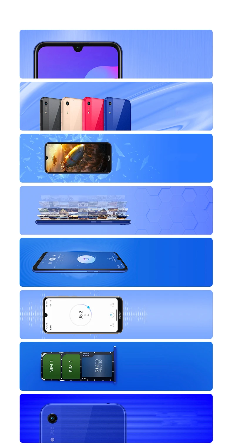 Оригинальная глобальная версия на выбор Honor 8A 6,0" MT6765 Восьмиядерный Android 9 для ухода за лицом ID 3020 мАч 3 слота для карт 4g смартфон