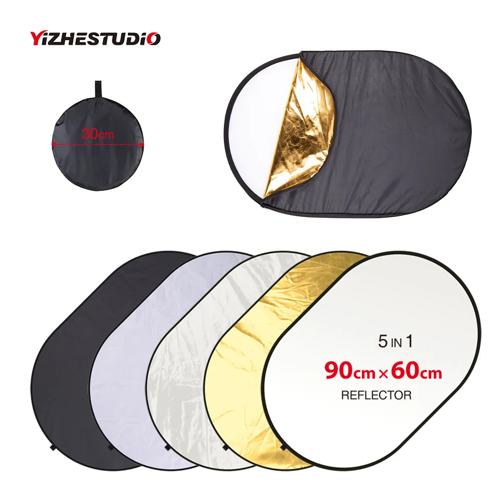 Yizhestudio 5 в 1 отражатель 24 ''x 35'' Fotografia Disffuer золотой серебряный белый черный