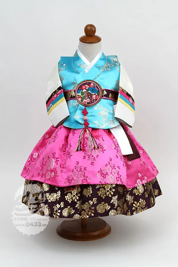

2020 New Children Dress Girl Kid Oriental Traditional Korean Clothing Costume Hanbok Dress Children's Sets Princess Dress