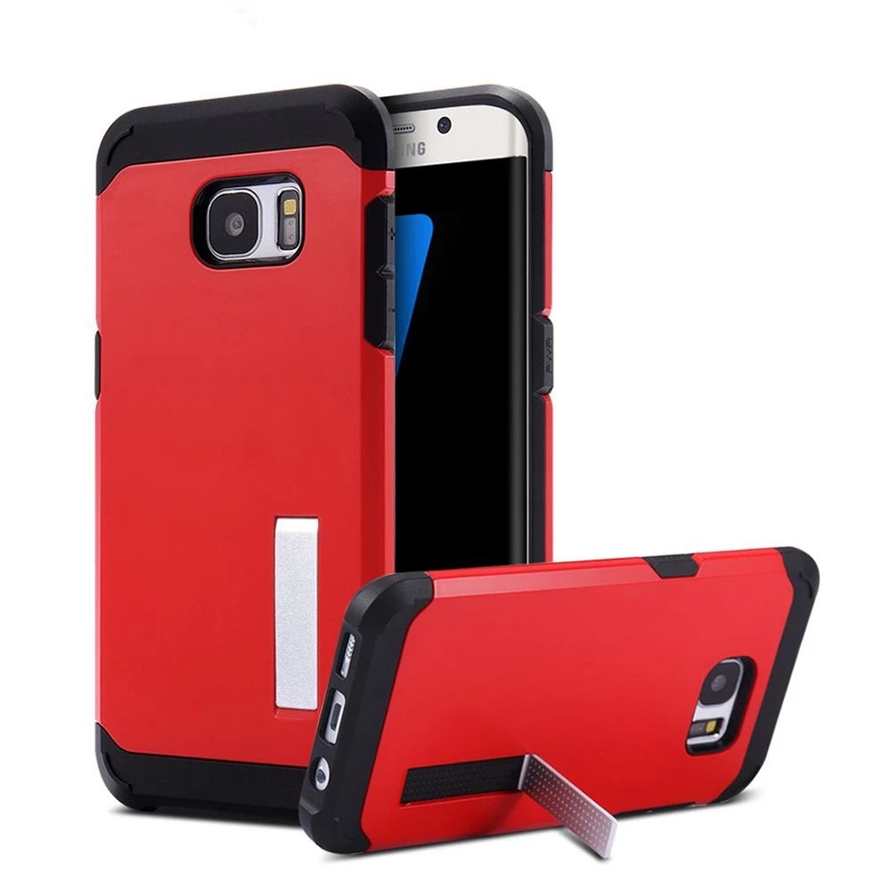 Чехол книжка KISSCASE Hybrid Cool Armor S6 S7 Edge из ТПУ с подставкой для Samsung Galaxy Edge|tpu case|for samsung