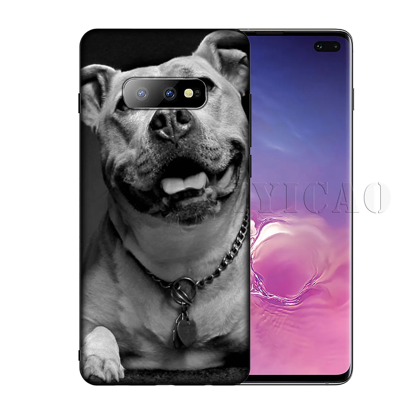 Черный мягкий силиконовый чехол для телефона Pit Bull Lovely Pet Dog Pitbull Samsung Galaxy S20 Ultra S10 Lite