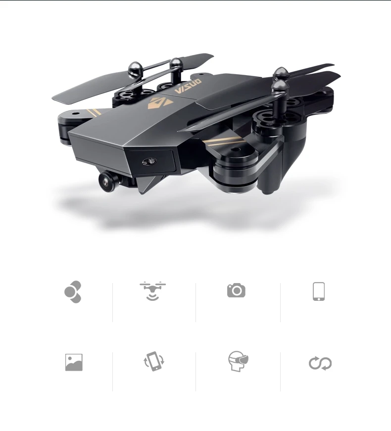 Visuo xs809hw складной Wi Fi FPV системы с 2mp Камера высота Удержание g сенсор режим rc
