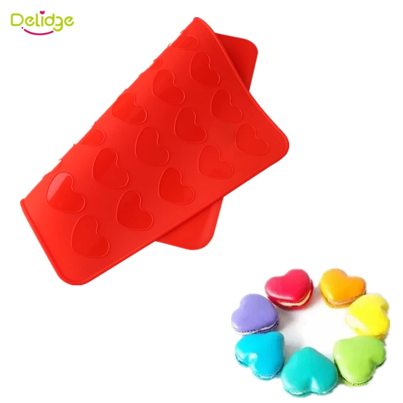 Delidge 1 шт. силиконовый коврик для выпечки с 30 отверстиями в форме сердца 3D выпечка