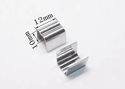 10x12mm 100 шт 5x10 мм квадратное крепление для шнура обжимной металлический зажим для кожаной веревки складной DIY ожерелье ювелирные изделия Поставщик - Цвет: 10x12mm