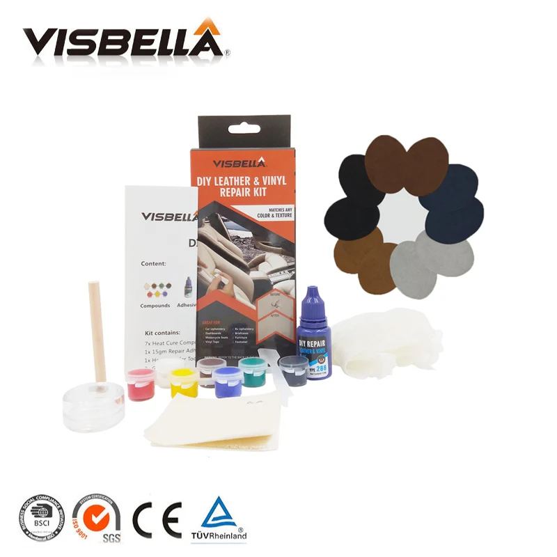 Visbella Liquid DIY кожаный виниловый Ремонтный комплект для сиденья дивана пальто отверстие трещина Rip Авто ткань патч Ремонтный комплект кожаный инструмент для восстановления