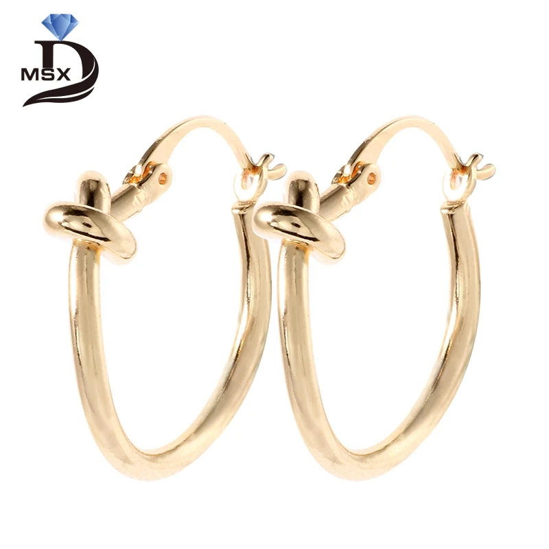 Круглые серьги MSX для женщин женские из нержавеющей стали серебряного цвета