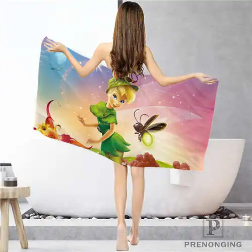 На заказ tinkerbell-(1) тряпка для ванной комнаты полотенце s полотенце для лица/банное полотенце для душа Размер s 33x74 см/72x143 см#18-12-16-03-108