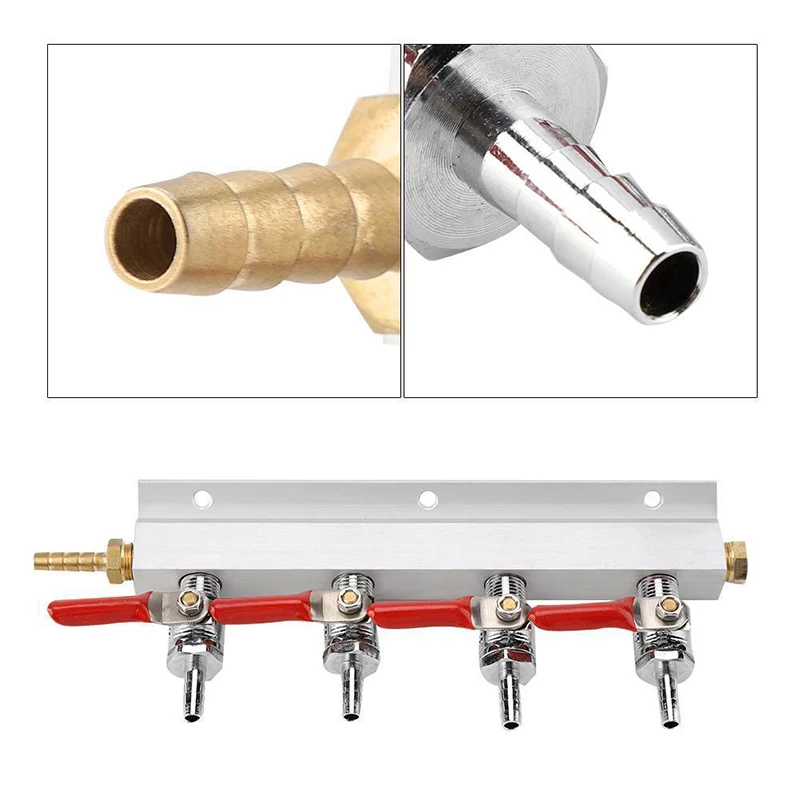 2-Way/4-способ Homebrew CO2 Air распределения газа с обратный клапан ГРЕБЕНКА пивной кегератор