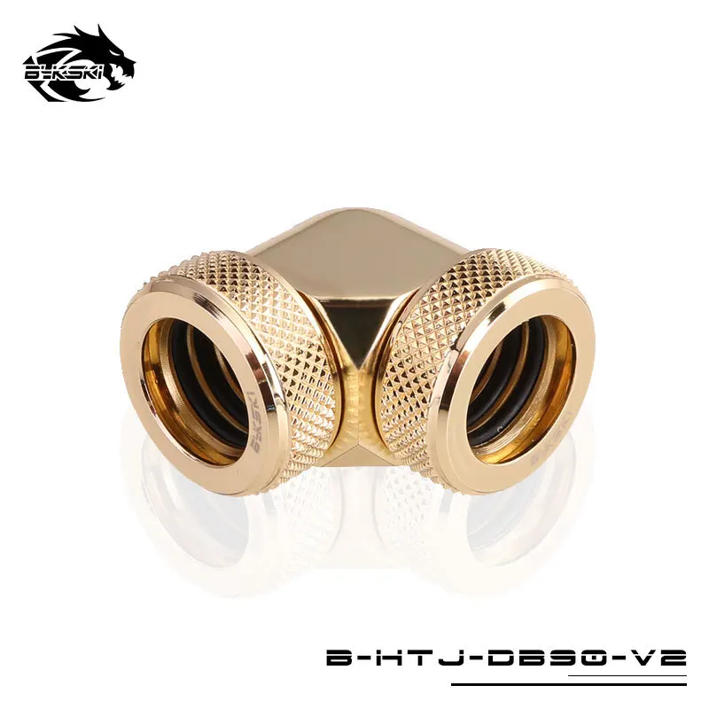 4 шт./лот BYKSKI 90 градусов подходит для OD14mm жесткая трубка для ручного сжатия медный Фитинг Двойной OD14mm интерфейс