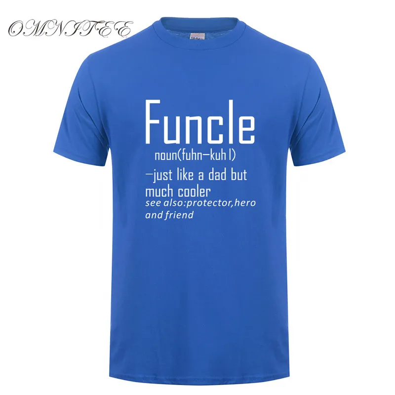 Omnitee новые модные Funcle определение футболки для мужчин дядя подарок с коротким
