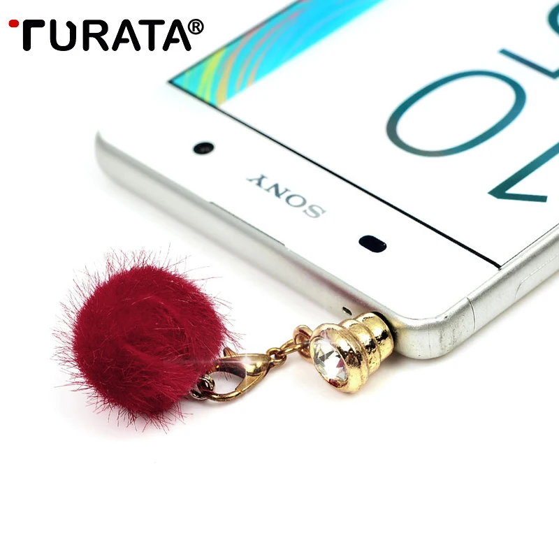 TURATA милые волосы лампы против пыли Разъем для телефона Аксессуары наушников iPhone