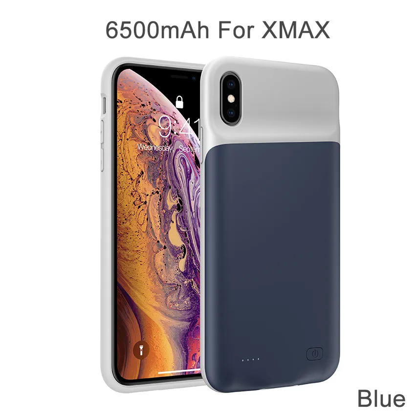 6500mAh For XMAX XGODY 6500 мАч чехол для батареи для iphone X XS XMAX анти шок тонкий внешний аккумулятор чехол для зарядки X XS XMAX внешний резервный аккумулятор - Цвет: 6500mAh For XMAX