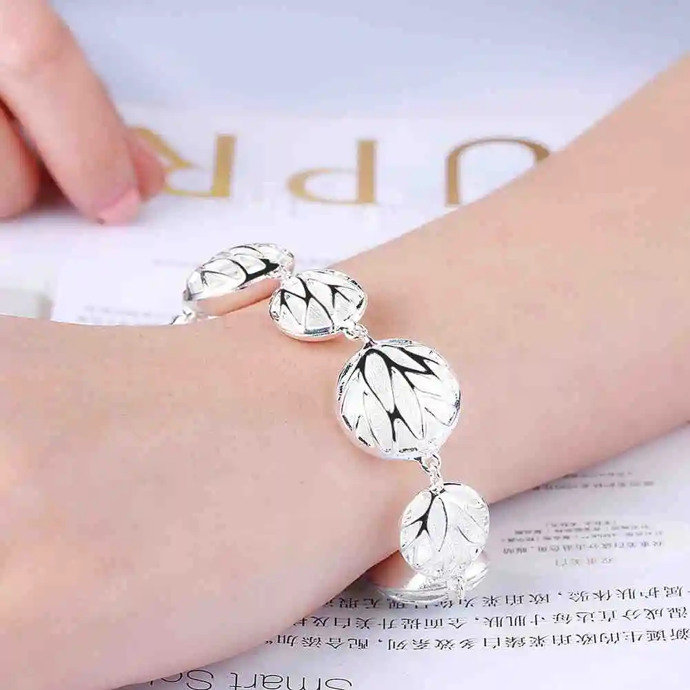 Женские браслеты с серебряным покрытием круглые песком | Украшения и аксессуары