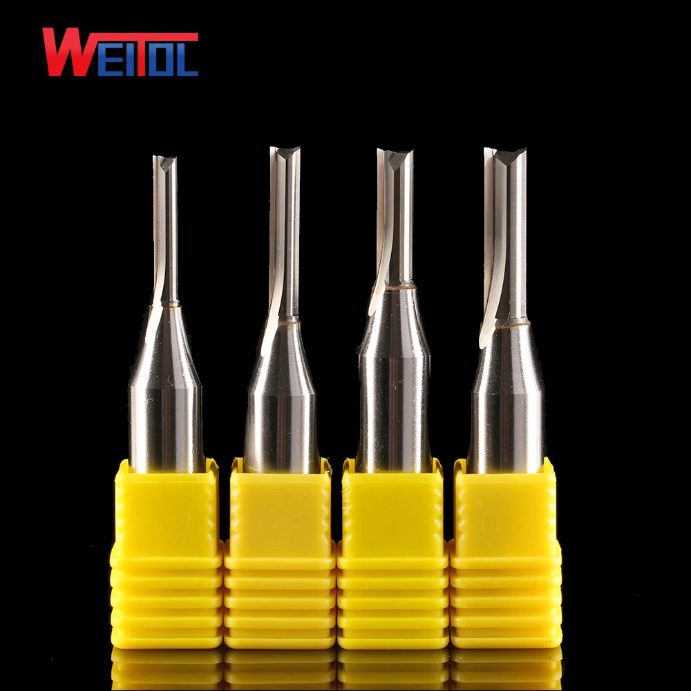 

Weitol 12.7mm TCT router bits woodworking engraving tools milling cutter for solid wood double flutes straight router bit