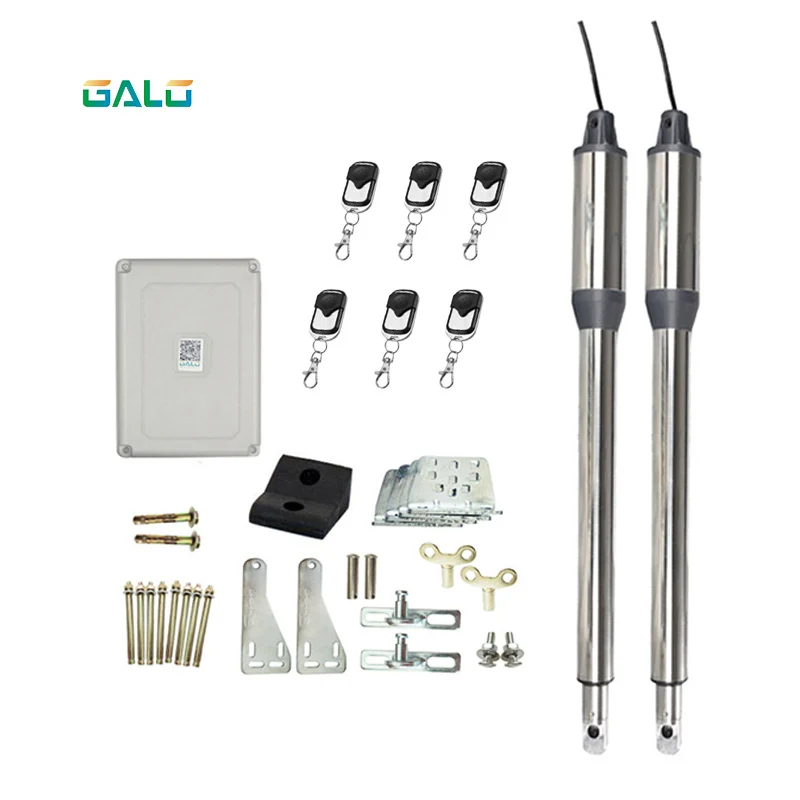 kit 6 GALO PKM-C01 двойной качели набор для открывания ворот, беспроводная клавиатура, GSM, пульт дистанционного управления Кол-во, вспышка света и фотоэлемент опционально - Цвет: kit 6