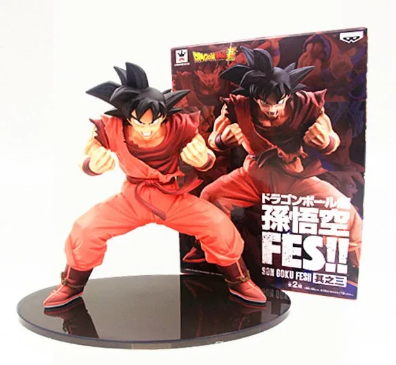 Goku Red in box Dragon Ball Z 13 см пикколо Супер Saiyan сон Гохан метка эркюля пикколо ПВХ фигурка Broly Сон Гоку Драконий шар модель игрушки - Цвет: Goku Red in box