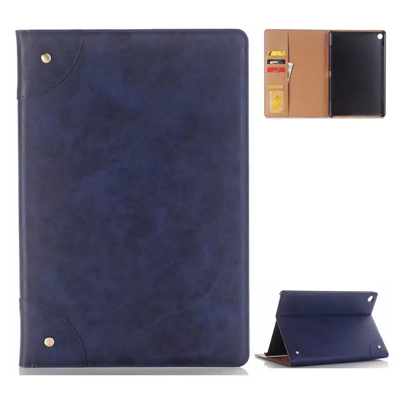 Dark Blue Чехол в стиле ретро из искусственной кожи для huawei MediaPad M5 10, 10,8 дюймов, CMR-AL09 CMR-W09, чехол для huawei Mediapad M5 10 Pro, чехол с подставкой - Цвет: Dark Blue