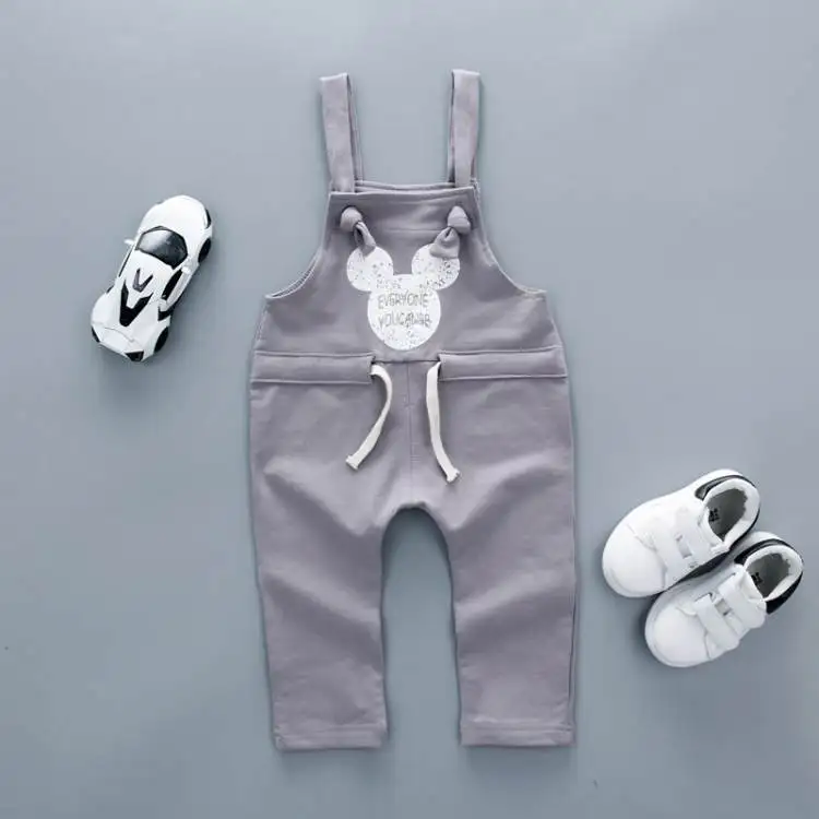 Purple gray Коллекция года, весенне-осенние новые корейские модные Хлопковые Штаны для малышей 1 предмет, брендовые штаны с рисунком для маленьких мальчиков возрастом до 2 лет штаны для маленьких девочек - Цвет: Purple gray