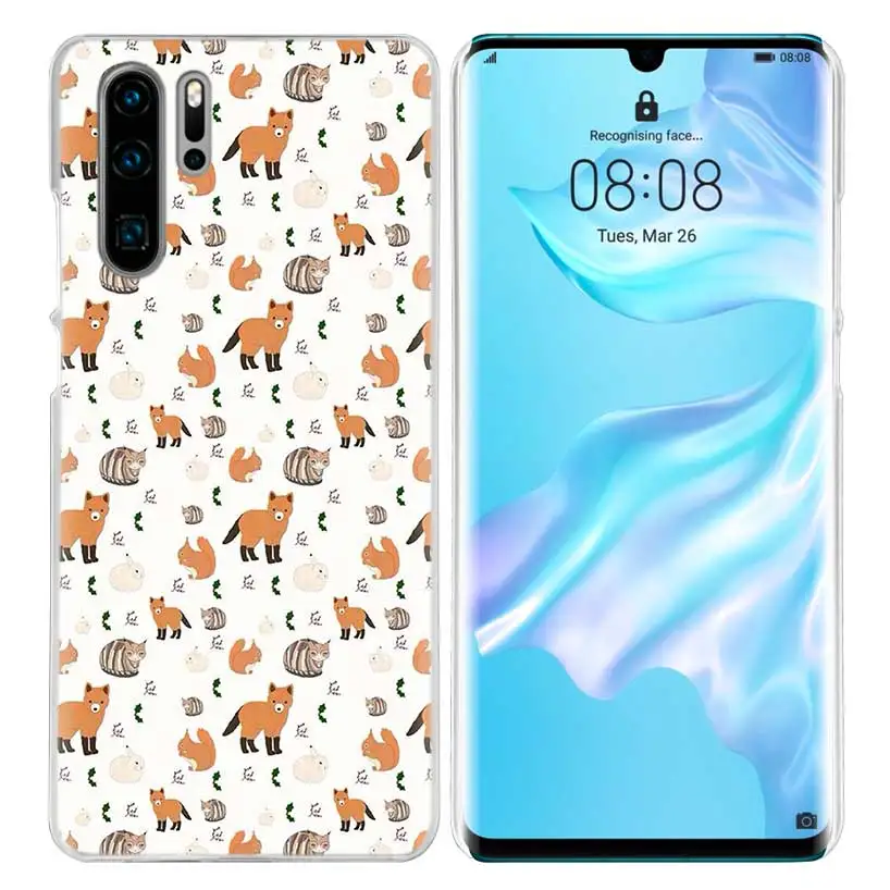 Чехол с милыми животными лиса чай для huawei P20 P30 P Smart Nova 4 3i P10 P9 P8 mate 10 20 lite Pro Mini жесткий чехол для телефона из ПК