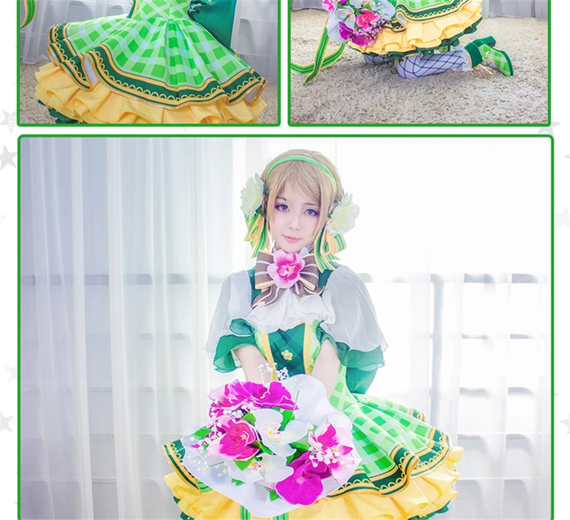 Love Live Косплей koizumi Hanayo цветы букет Костюм для косплея Рождественский костюм женское платье униформа костюмы женское платье