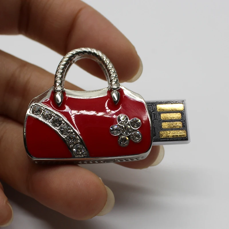Реальная емкость красивая женская сумка usb флэш-накопитель 4 ГБ 8 ГБ 16 ГБ 32 ГБ 64 Гб Ювелирная Флэшка кристалл кошелек флешка