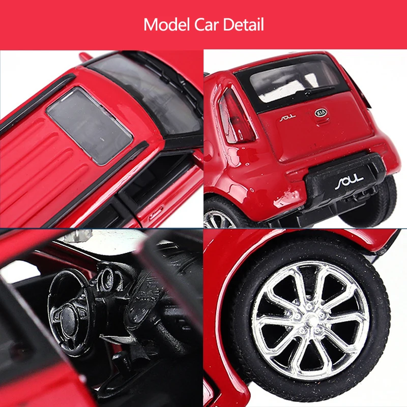 Модель автомобиля HOMMAT Welly 1:36 модель из сплава KIA Soul литой и игрушечный автомобиль