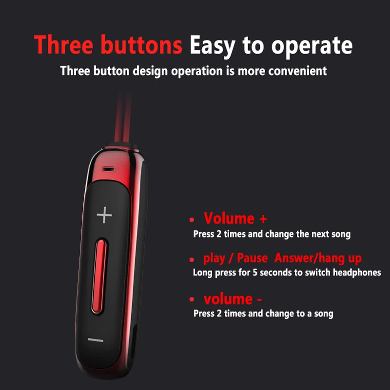 Новинка BT315 Bluetooth наушники вкладыши беспроводные шейные спортивные магнитные с