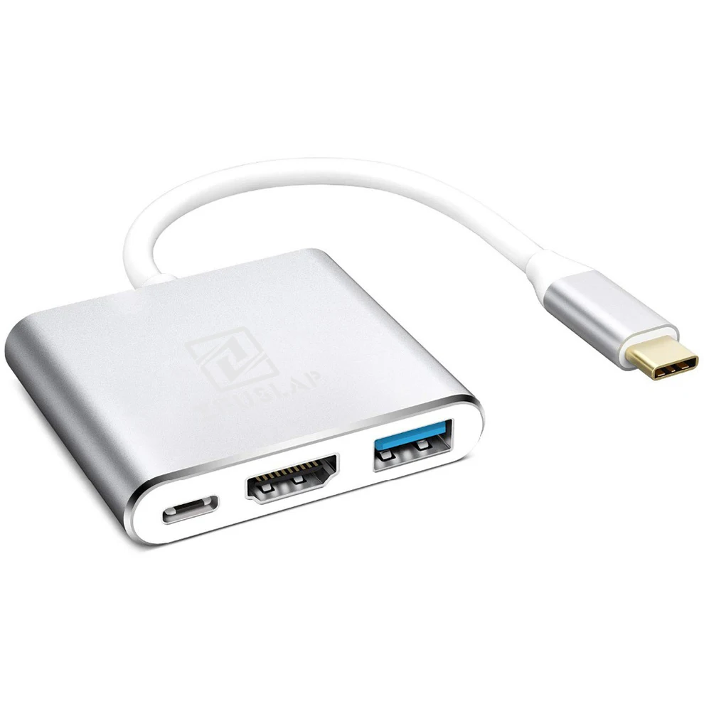 ZEUSLAP type C концентратор к HDMI USB 3,0 type C адаптер для Macbook Pro/Air Thunderbolt 3 концентратор USB type C к HDMI 4K USB 3,0 порт USB-C