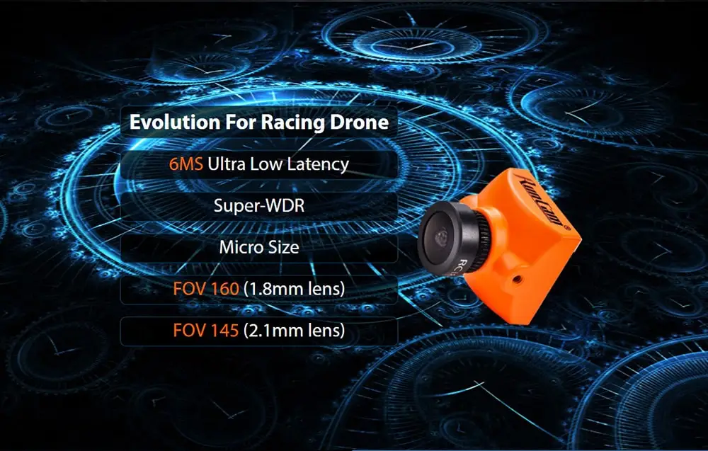 RunCam Racer 2 Super WDR CMOS 700TVL 1,8 мм/2,1 мм FPV камера-оранжевый 1,8 мм 4
